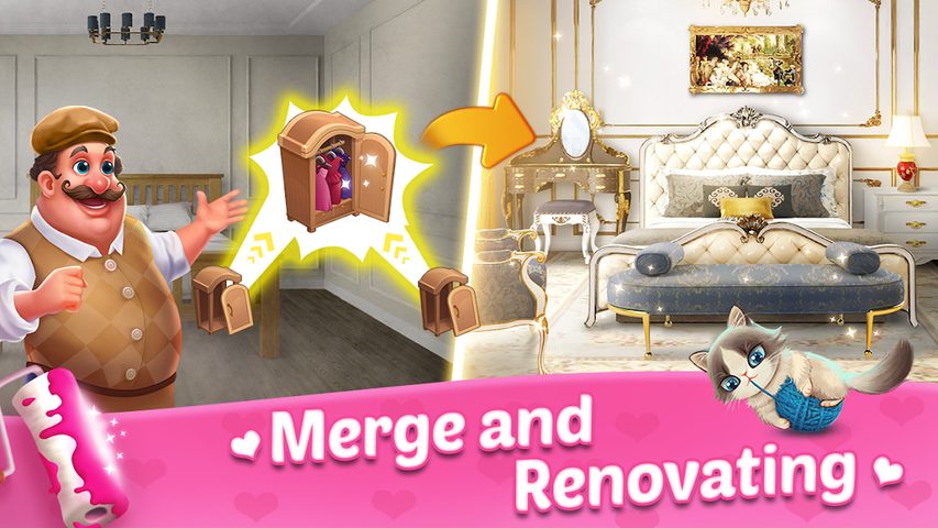 Screenshot 1: Merge Dream - Mansion design