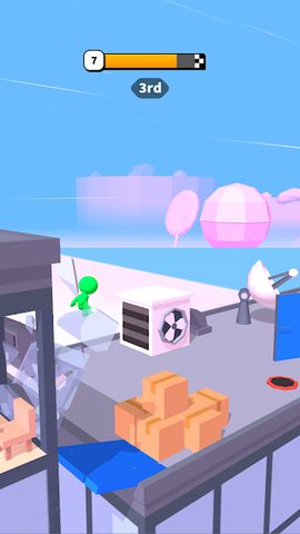 Screenshot 1: Road Glider - Flying Game