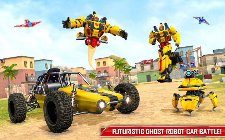 Screenshot 7: Flying Ghost Robot Car Game