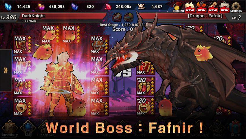 Screenshot 3: Dark Knight : Idle RPG game