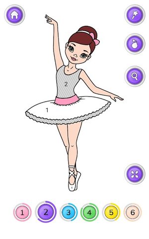 Screenshot 6: Girls Coloring Book - Color by Number for Girls
