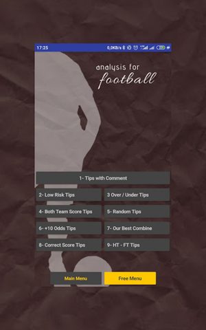 Screenshot 16: Analysis for Football