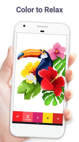 Screenshot 1: Pixel Art: color by number