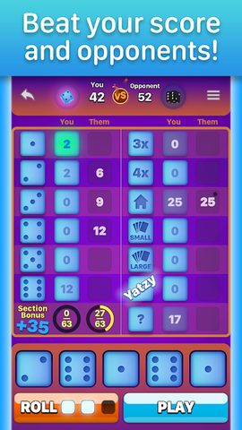 Screenshot 3: Yatzy: Dice Game Online