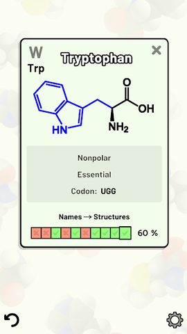 Screenshot 4: Amino Acid Quiz