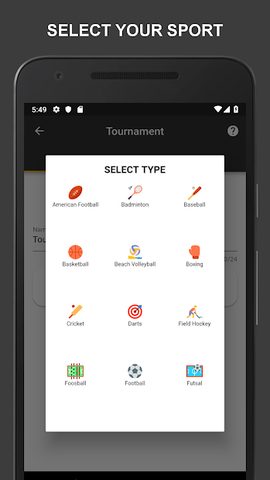 Screenshot 1: Winner - Tournament Maker App, League Manager