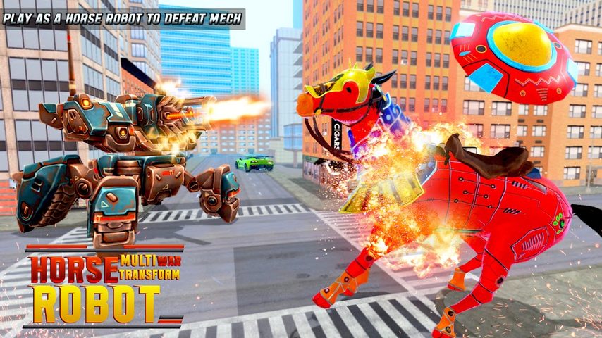 Screenshot 3: Flying Horse Robot Car Game