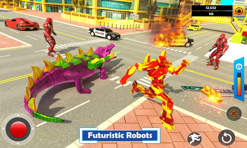 Screenshot 3: Crocodile Robot Car Transforming Mega Robot Games