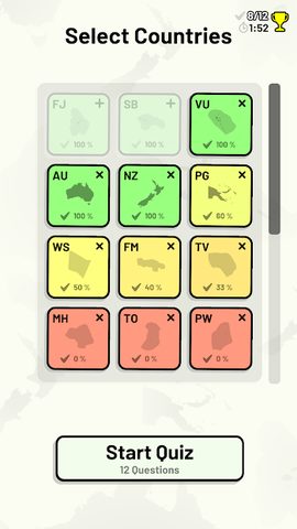 Screenshot 3: Countries of Oceania Quiz