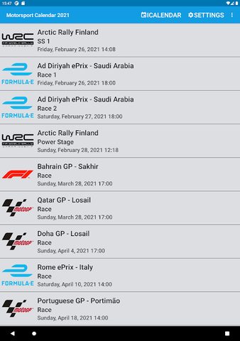 Screenshot 6: Motorsport Calendar 2022