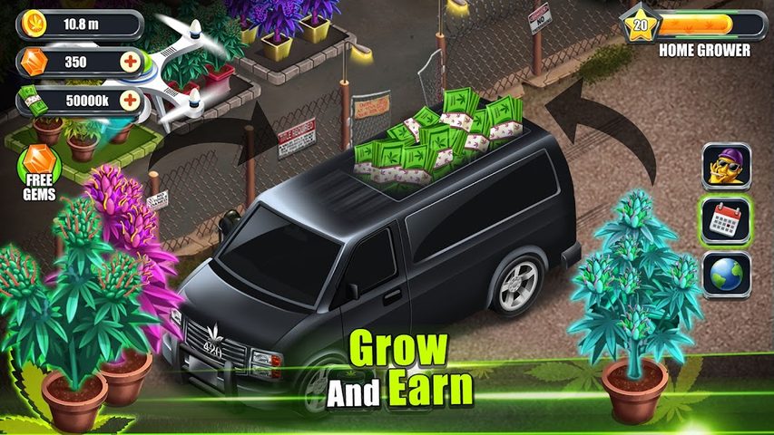 Screenshot 2: Idle Weed Farm Tycoon : Grow Bud & Build Empire