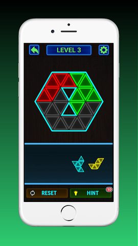 Screenshot 2: Glow Block Triangle Puzzle