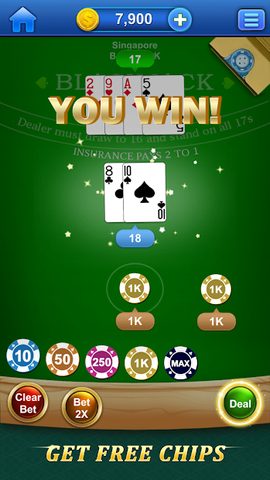 Screenshot 2: Blackjack 21 Pro