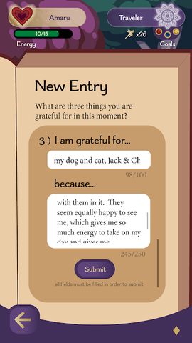 Screenshot 6: Amaru: The Self-Care Pet