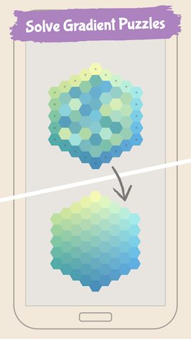Screenshot 1: Color Gallery:Offline Hue Game