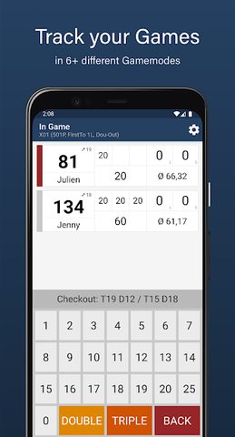 Screenshot 1: Pro Darts Counter