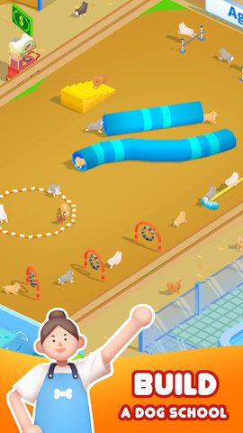 Screenshot 1: Idle Dog Training School