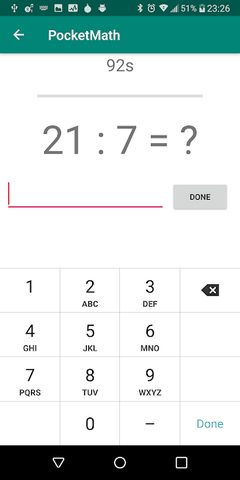 Screenshot 3: Pocket Math – Mental arithmetic trainer