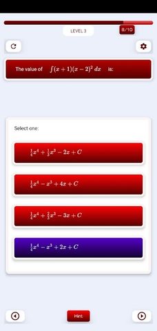 Screenshot 2: Calculus Math Quiz and Game