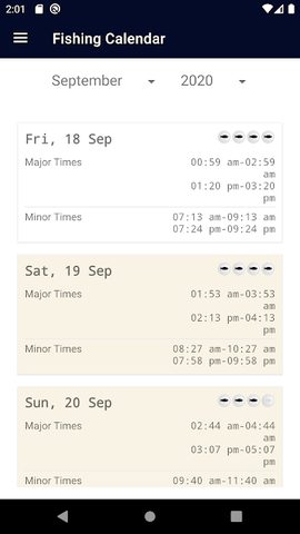 Screenshot 5: Fishing Times Free