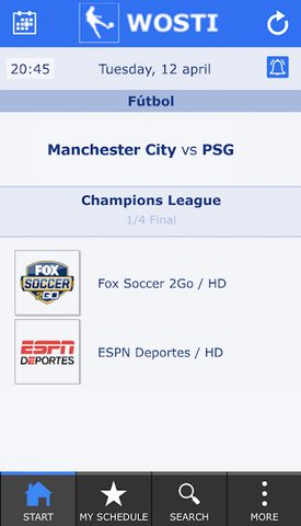 Screenshot 3: WOSTI Sports TV Guide
