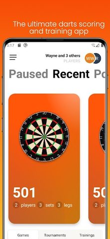 Screenshot 1: Dart Scores