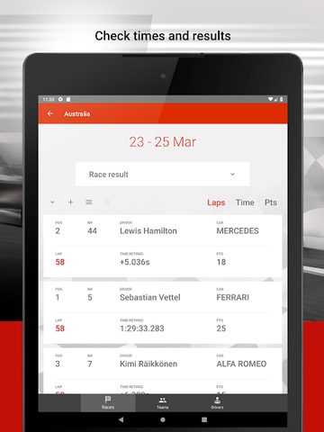 Screenshot 19: Formula 2021 Calendar & Standings