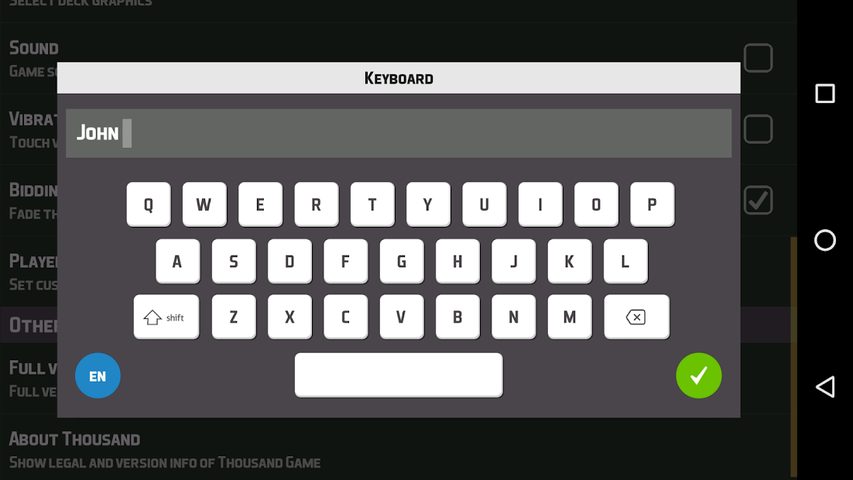 Screenshot 5: Thousand Card Game (1000)