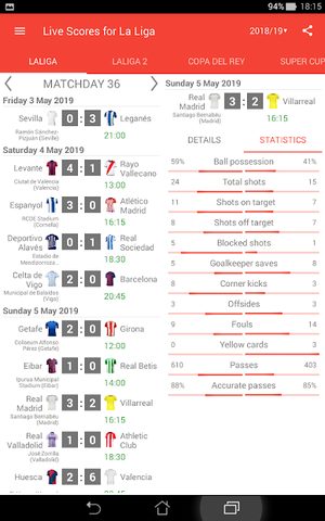 Screenshot 11: Live Scores for La Liga Santander 2021/2022