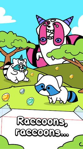 Screenshot 1: Raccoon Evolution: Idle Mutant