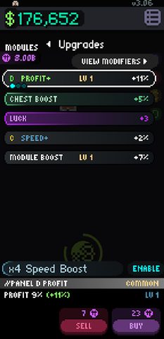 Screenshot 2: Myriad (incremental idle simulator)