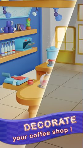 Screenshot 1: Merge Barista: Café Decoration