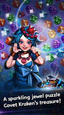 Screenshot 3: Jewel Kraken: Match 3 Jewel Blast