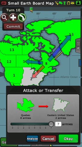 Screenshot 1: Warzone - turn based strategy