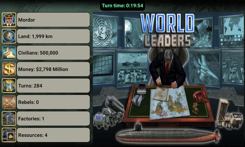 Screenshot 2: World Leaders Online: Turn-Based Strategy MMO Game