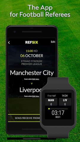 Screenshot 1: REFSIX - Soccer Referee Watch App