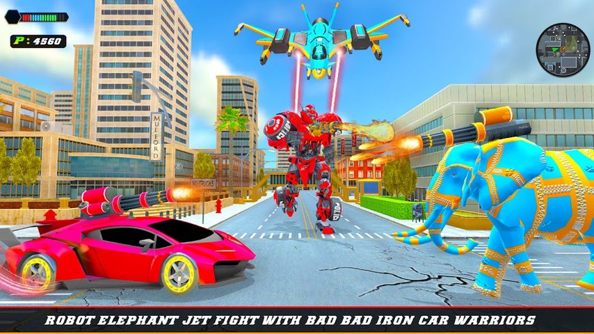 Screenshot 11: Elephant Robot Transform Jet Game