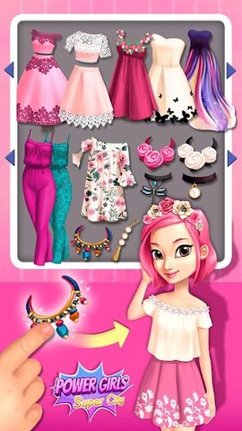 Screenshot 1: Power Girls Super City - Superhero Salon & Pets