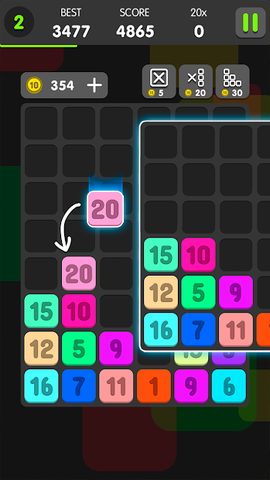 Screenshot 1: Drag And Merge Puzzle