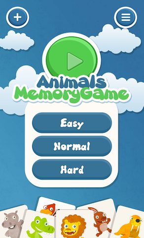 Screenshot 1: Animals memory game for kids