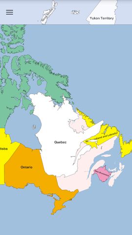 Screenshot 1: Canada Map Puzzle