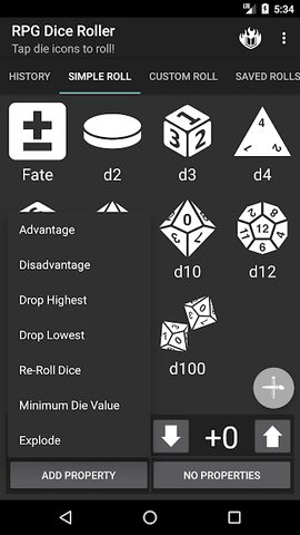 Screenshot 2: RPG Dice Roller - Original