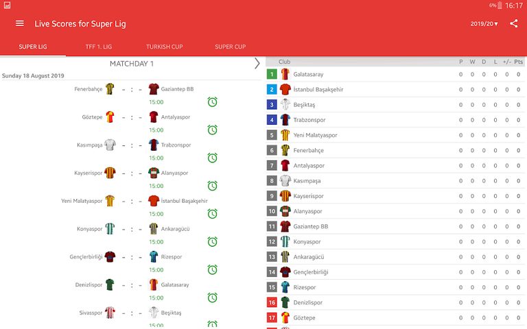 Screenshot 17: Live Scores for Super Lig 2021/2022