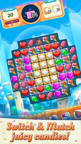 Screenshot 1: Nyan Cat: Candy Match