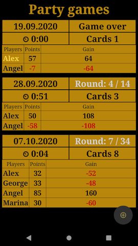 Screenshot 6: Poker Up and Down (scoreboard)