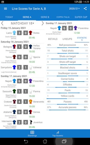 Screenshot 12: Live Scores for Serie A Italy 2021/2022