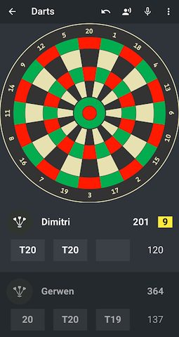 Screenshot 1: DARTS Scorer 2021