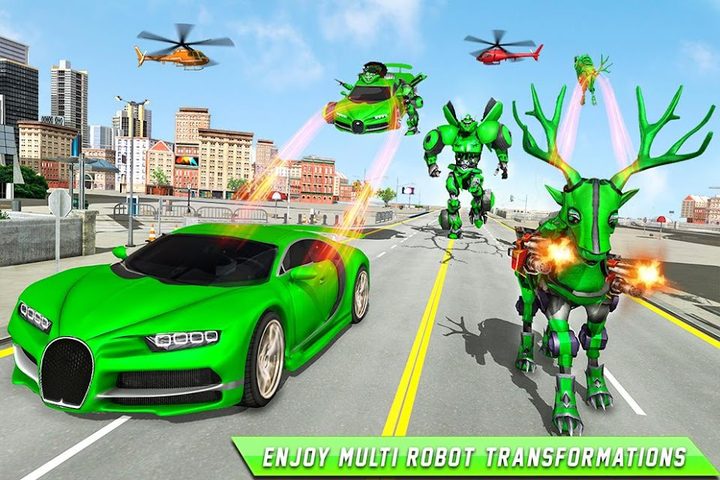 Screenshot 1: Deer Robot Car Game-Robot Game