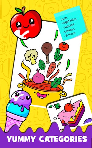 Screenshot 3: Fruits Coloring book & Food Drawing book Kids Free