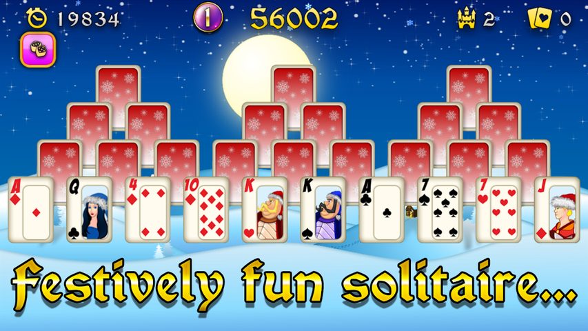 Screenshot 1: Christmas Solitaire Tri-Peaks